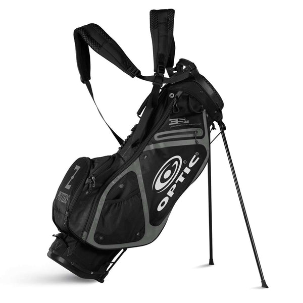 Optic Black and Gray Stand Bag by Sun Mountain